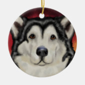 Alaskan Malamute Keramik Ornament (Vorne)
