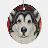 Alaskan Malamute Keramik Ornament (Links)