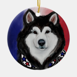 Alaskan Malamute Keramik Ornament
