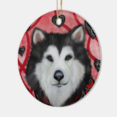 Alaskan Malamute Keramik Ornament (Links)