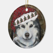 Alaskan Malamute Keramik Ornament (Links)