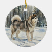 Alaskan Malamute Keramik Ornament (Vorne)