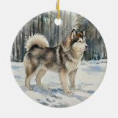 Alaskan Malamute Keramik Ornament (Hinten)