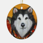Alaskan Malamute Keramik Ornament (Links)