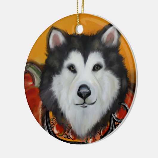 Alaskan Malamute Keramik Ornament (Links)