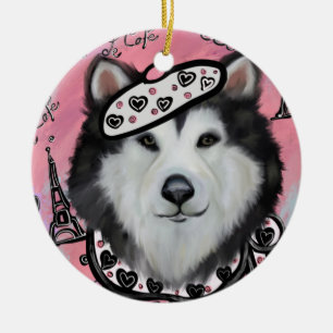 Alaskan Malamute Keramik Ornament