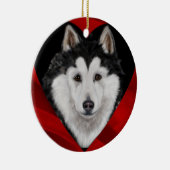 Alaskan Malamute Keramik Ornament (Rechts)