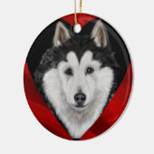 Alaskan Malamute Keramik Ornament (Links)