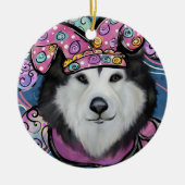 Alaskan Malamute Keramik Ornament (Vorne)