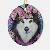 Alaskan Malamute Keramik Ornament (Links)