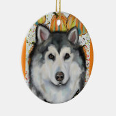 Alaskan Malamute Keramik Ornament (Rechts)