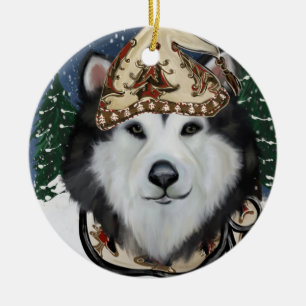 Alaskan Malamute Keramik Ornament