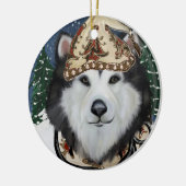 Alaskan Malamute Keramik Ornament (Links)