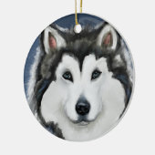 Alaskan Malamute Keramik Ornament (Links)