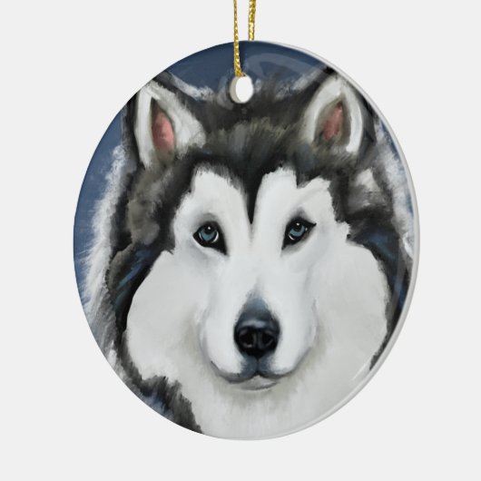 Alaskan Malamute Keramik Ornament (Links)