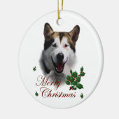 Alaskan Malamute Keramik Ornament (Links)