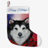Alaskan Malamute Kleiner Weihnachtsstrumpf (Vorderseite)