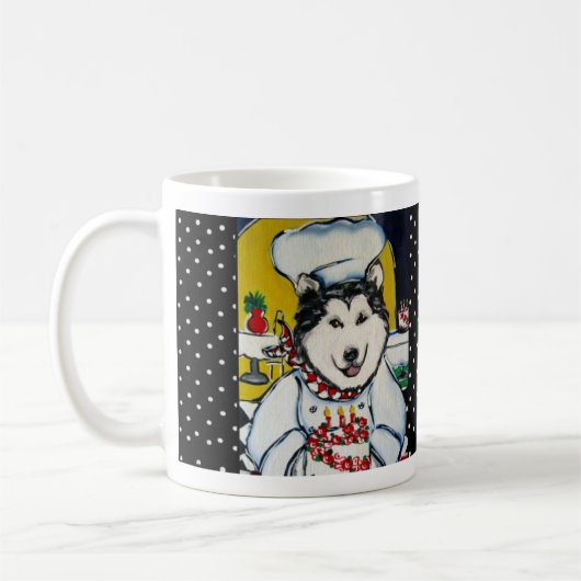 Alaskan Malamute Koch Tasse (Links)