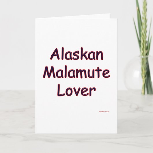 Alaskan Malamute Lover Feiertagskarte (Vorderseite)