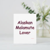 Alaskan Malamute Lover Postkarte (Stehend Vorderseite)