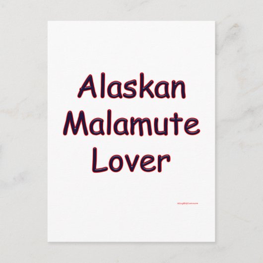 Alaskan Malamute Lover Postkarte (Vorderseite)