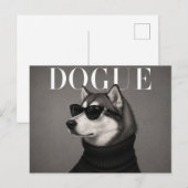 Alaskan Malamute Luxus-Mode-Editorial Postkarte (Vorne/Hinten)