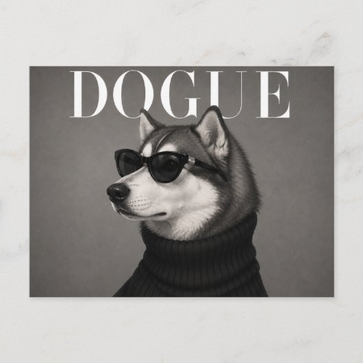 Alaskan Malamute Luxus-Mode-Editorial Postkarte (Vorderseite)