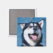 Alaskan Malamute Magnet (Vorderseite/Rückseite)