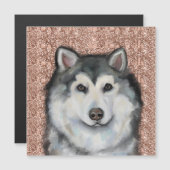 Alaskan Malamute Magnetkarte (Vorne/Hinten)