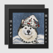 Alaskan Malamute Magnetkarte (Vorne/Hinten)