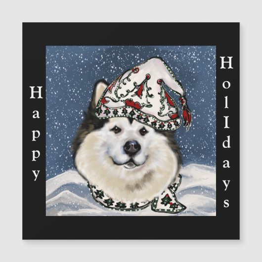 Alaskan Malamute Magnetkarte (Vorderseite)