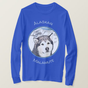 Alaskan Malamute Malerei - Niedliche Original Hund T-Shirt