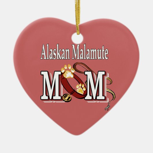 Alaskan Malamute MAMA Keramik Ornament (Vorne)