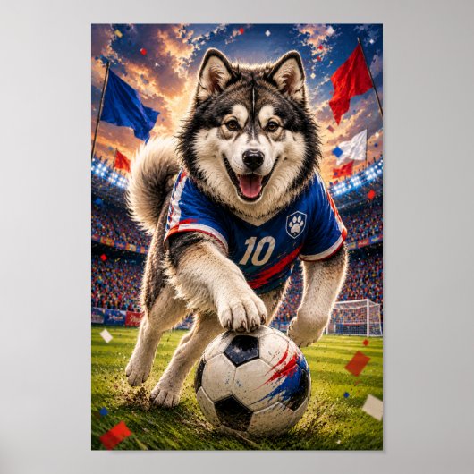 Alaskan Malamute Meisterschaftsgeist Poster (Vorne)