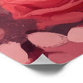 Alaskan Malamute mit Rose - Valentinstag Poster (Ecke)