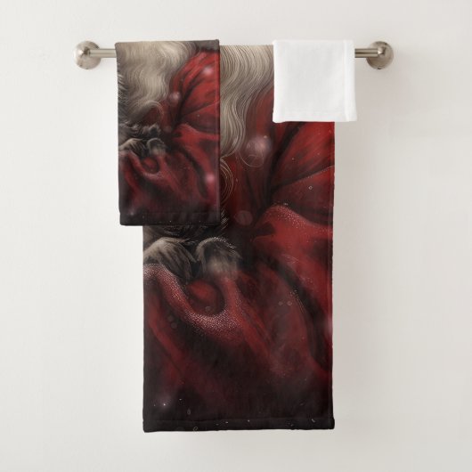 Alaskan Malamute mit Weihnachten des Weihnachtsman Badhandtuch Set (Insitu)