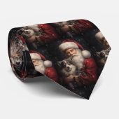 Alaskan Malamute mit Weihnachten des Weihnachtsman Krawatte (Gerollt)