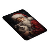 Alaskan Malamute mit Weihnachten des Weihnachtsman Magnet (Rechte Seite)