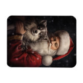 Alaskan Malamute mit Weihnachten des Weihnachtsman Magnet (Horizontal)