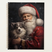 Alaskan Malamute mit Weihnachten des Weihnachtsman Planer (Vorderseite)