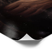 Alaskan Malamute mit Weihnachten des Weihnachtsman Poster (Ecke)