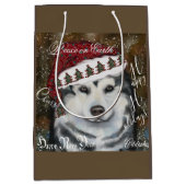 Alaskan Malamute Mittlere Geschenktüte (Vorderseite)