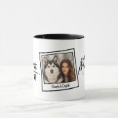 Alaskan Malamute Mom Custom Photo & Name Fun Chic Tasse (Zentrum)