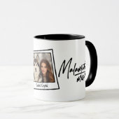 Alaskan Malamute Mom Custom Photo & Name Fun Chic Tasse (VorderseiteRechts)