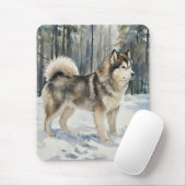 Alaskan Malamute Mousepad (Mit Mouse)