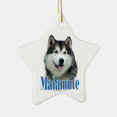 Alaskan Malamute Name Schlüsselanhänger Keramik Ornament (Rechts)