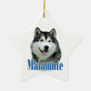 Alaskan Malamute Name Schlüsselanhänger Keramik Ornament