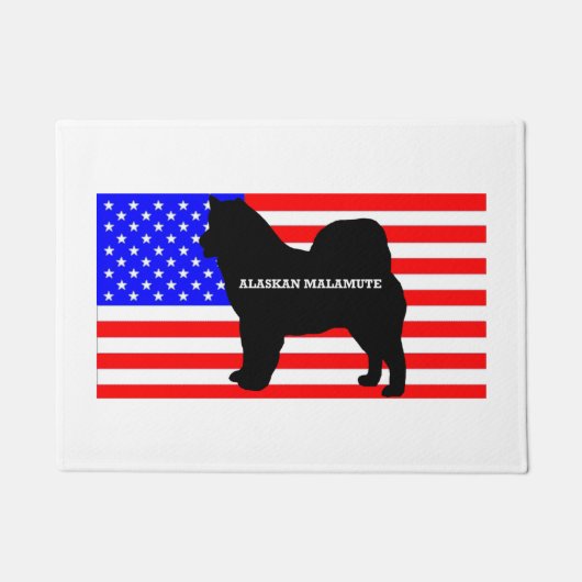 alaskan malamute name silo auf flagge fußmatte (Vorderseite)