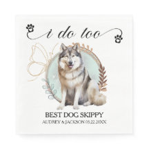 Alaskan Malamute Napkin mit Hogs Foto