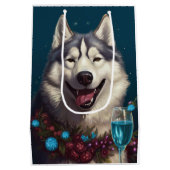 Alaskan Malamute Neujahr Mittlere Geschenktüte (Rückseite)